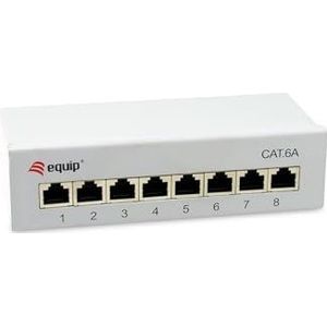 Equip 326521 8-Port Cat.6A afgeschermd desktop patchpaneel, lichtgrijs