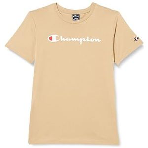 Champion Legacy Icons B - S/S Crewneck T-shirt, beige, 7-8 jaar kinderen en jongeren SS24, Beige