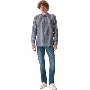 LTB Jeans Sameli overhemd voor heren, Chambray White Stripes 12344, S