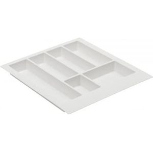 GTV - Ladeinzet Axispace I bestekbak voor schuifladen besteklade lade keuken I keukenkast van kunststof bestekbak bestekopslag I wit 440 x 472 mm