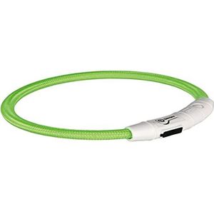 TRIXIE 4053032127029 hondenhalsband met LED verlichting, 65 cm, groen, Meerkleurig, L-XL