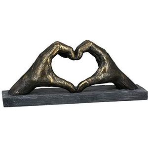 Casablanca Decoratieve sculptuur hart uit handen - liefde - poly breedte 36 cm