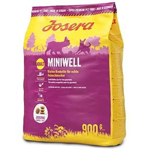 Josera - Hondenvoer 5x900 g - Mini Well - Gevogelte - Kleine volwassen huisdieren - Beschermt de tanden - Bevordert het haar en de huid