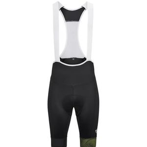 Ziener Heren NEKOS X-Race fietsbroek/racefiets - ademend, sneldrogend, gewatteerd, bretels, Black.bitter Lemon, 50