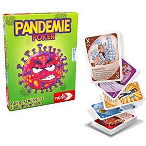 noris 606264517 Pandemiepoker, het kaartspel waarvan goed beschermd half gewonnen is, vanaf 8 jaar