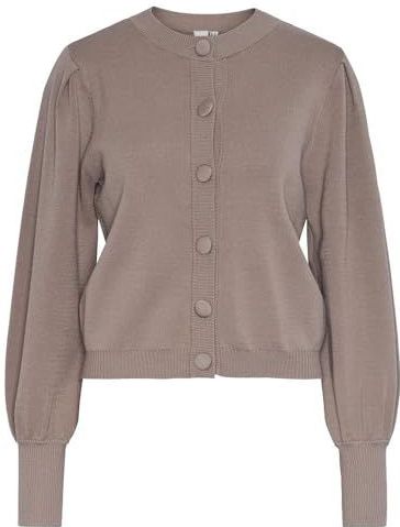 Gebreid Vest - YASFONNY - Effen - Lange Mouw - Normale Pasvorm