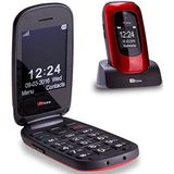 TTfone Lunar grote toetsen eenvoudig simlock-vrij klapdesign mobiele telefoon (rood)