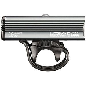 LEZYNE Deca Drive Fiets-/mountainbike-verlichting, USB, uniseks, volwassenen, Lite Grey/Hi Gloss