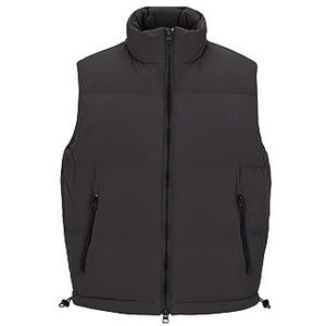 HUGO Birontino2341 waterafstotend regular fit vest met Stack-logo voor heren, donkergrijs 23, L