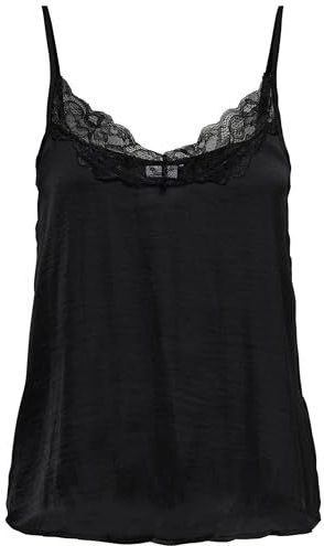 JACQUELINE de YONG JDYAPPA Top voor dames, Zwart/Detail:DTM Lace, 36
