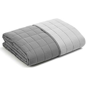 Caleffi - Sprei, gewatteerd, modern, eenkleurig, voor tweepersoonsbed, grijs
