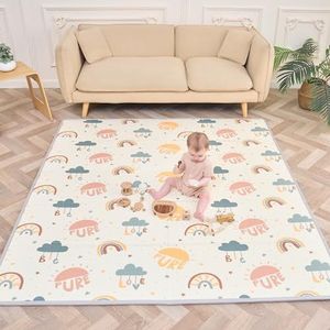 Baby Speelmat 150x180x1cm XXL Baby Gym Play Mat - Speelkleed Baby - Baby Foam Mat - Omkeerbare Opvouwbare Schuimrubberen Vloermat - Baby Speeltapijt - Geboortecadeau - Kruipmat Baby - Tummy Time
