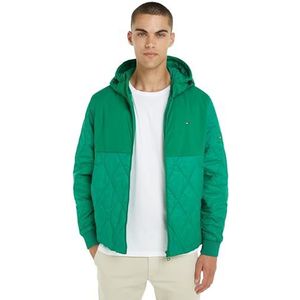 Tommy Hilfiger Heren CL MIX HOODED JAS Olympic Green M, Olympisch Groen, M
