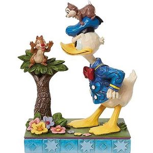 Enesco Tradities - Donald Duck en Chip n Dale Beeldje, Veelkleurig, One Size