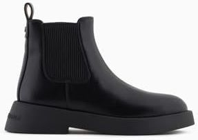 AIX Armani Exchange - XW002118AF19227UC001 - Chelsea Enkellaars - Zwart - Leer - Plat