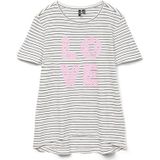 VERO MODA - VMSIMONE - T-shirt - Rosa/Zwart/Wit