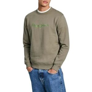 Pepe Jeans Heren New Joe Crew, Sweatshirt, Groen, XS, Groen (Safari Groen), XS