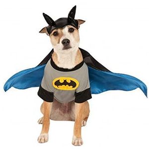 Rubie's Kostuum Batman shirt met cape Rubie s DC Comics huisdierkostuum, grijs, S