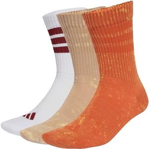 adidas Unisex adulto 3 STRIPES CUSHIONED CREW STONE WASH 3 PAIR PACK, fox orange/warm sandstone/white, 4.5-6