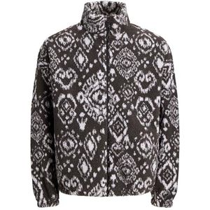 JACK & JONES Jorpaddy Teddy Full Zip Hn T25, asphalt, S