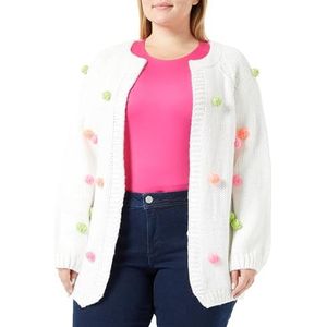 OCY Dames gebreide jas 12419392-OC01, wolwit meerkleurig, XL/XXL, wolwit, meerkleurig, XL/XXL