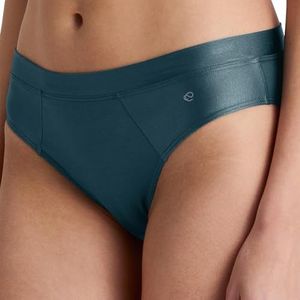 CALIDA Cate Slip voor dames, met satijnen rand, Deep Dive Petrol, 40/42