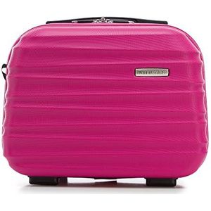 WITTCHEN Cosmetica koffer Reiskoffer Handbagage Cabinekoffer Harde schaal van ABS Cijferslot GROOVE Line Roze