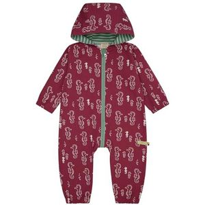 loud + proud Outdooroverall, van biologisch katoen, GOTS-gecertificeerd, rood (rouge), 74-80