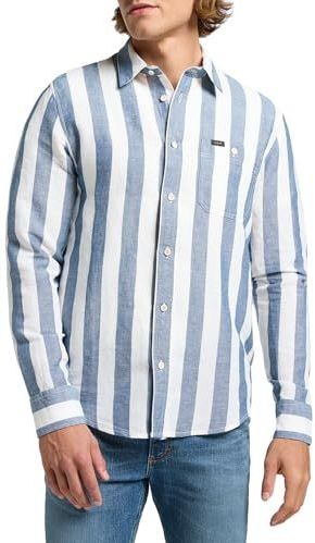 Leesure - Overhemd - Indigo Dobby - Katoen/Linnen - Regular Fit