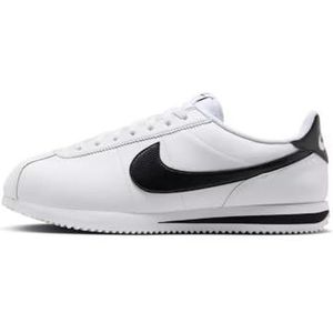 Nike Cortez, herensneakers, 43 EU, Wit Zwart, 43 EU