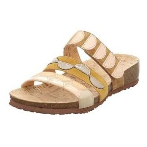 Think! dames JULIA chromfrei gegerbte nachhaltige Pantolette, CINNAMON/KOMBI 3000