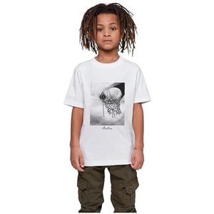 Mister Tee Kids Ballin2.0 Tee T-shirt voor jongens, katoen, maten 110/116-158/164, wit, 110 cm