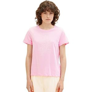 TOM TAILOR T-shirt voor dames met print, 31814 - Lilac Candy, XXL