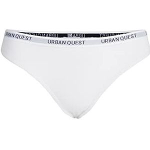 URBAN QUEST Dames 3-Pack Bamboo White G-String Panties, L