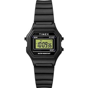Timex Dames digitaal quartz horloge met roestvrijstalen band, Zwart, TW2T48700-AMZUK