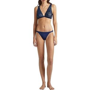 Pepe Jeans Vrouwen Lace Bikini Braziliaans, Blauw (zwart), XL