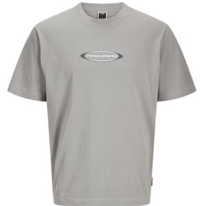 Jack & Jones Jcopacer Branding Print Tee Ss Crew Neck, Grijs flanel, XL