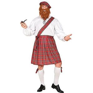 Widmann - Schotse kostuum, voor volwassenen, Schotse rok, kilt, peniskostuum, ruitpatroon, carnaval, themafeest, Schotland