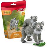 schleich 42566 Koala moeder met baby, voor kinderen vanaf 3 jaar, Wild Life - speelset