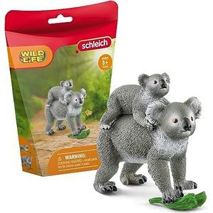 schleich 42566 Koala moeder met baby, voor kinderen vanaf 3 jaar, Wild Life - speelset