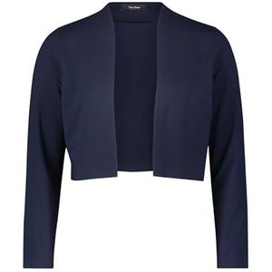 Vera Mont Dames blazer-jas zonder sluiting, blauw, 36