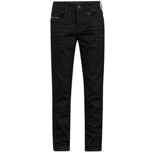Retour Denim de Luxe Wulf Black Out Jeans voor jongens, zwart denim, 16 cm/17 Jaar