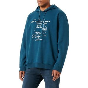 s.Oliver Sales GmbH & Co. KG/s.Oliver Heren sweatshirt lange mouwen met capuchon sweatshirt lange mouwen met capuchon, blauwgroen., XL