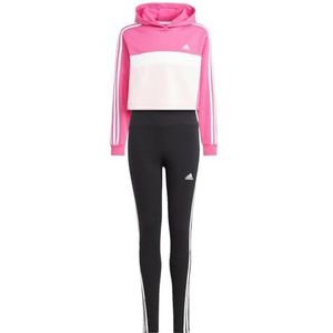 Adidas, 3-Stripes Tiberio, jumpsuit, Top: Semi-Lucide Fuchsia/Wit/Wit Onderkant: Zwart/Wit, 1314, Meisje