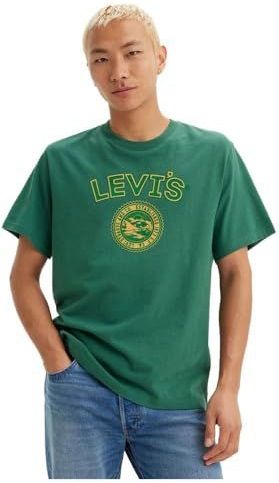 Levi's Ss Relaxed Fit Tee T-Shirt heren, Varsity Logo Patch Bistro Green, S