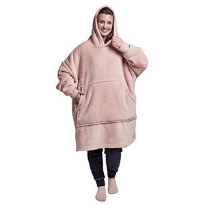 Silentnight Snugsie Oversized Hoodie Deken Blush Ultra Soft Fleece Warm Cosy Wearable Big Pocket Hoodie Deken voor Volwassenen Mannen Vrouwen Meisjes en Tieners
