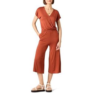 Amazon Essentials Surplice Cropped jumpsuit met wijde pijpen voor dames, klei, XX-Large