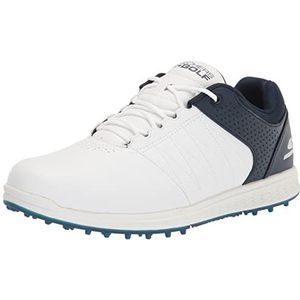 Skechers Pivot Spikeless Golf Shoe Golfschoen voor heren, Wit marineblauw, 45 EU