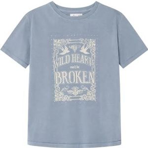 SPRINGFIELD Frqs Boho T-shirt voor dames, antraciet, XS