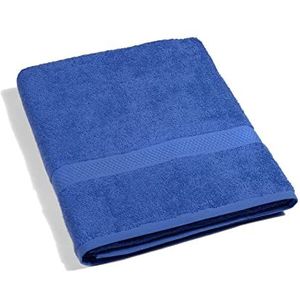 CALEFFI - Badhanddoek Minorca van badstof, 100% zacht katoen, hydrofiel 450 g/m², machinewasbaar op 40 °C + droger, standaardmaat (100 x 150 cm), kleur blauw